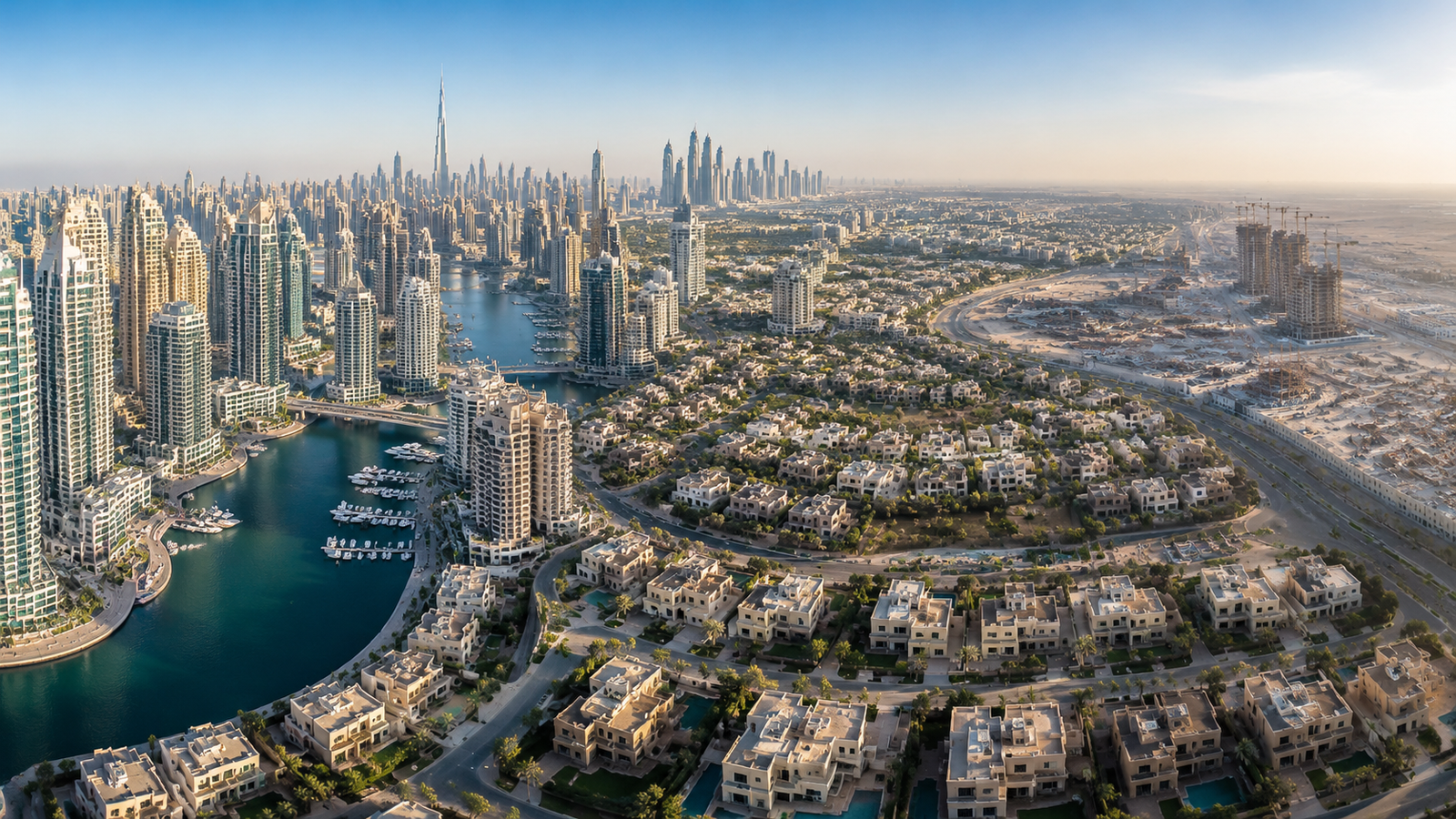 Dubai investment communities including waterfront areas residential districts and luxury developments by budget