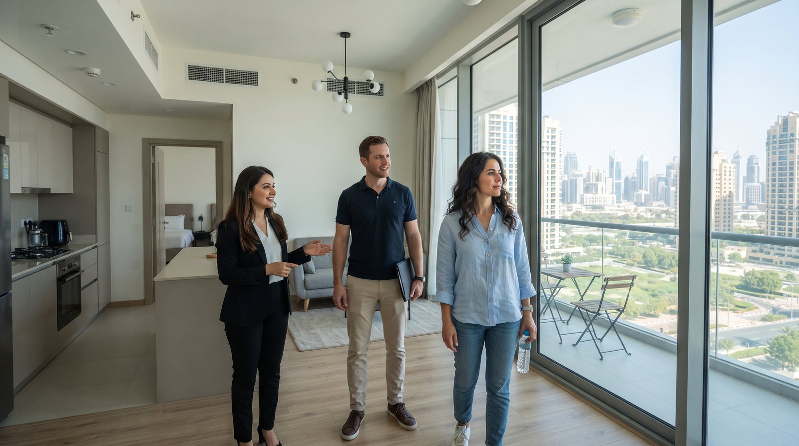 Canadian expat viewing a Dubai apartment