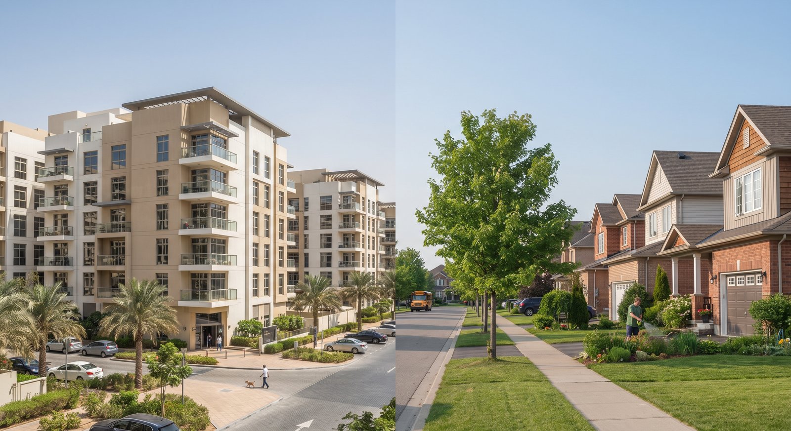 Dubai apartment and Canadian rental home comparison