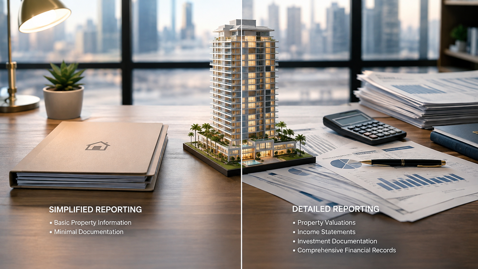 Simplified and detailed foreign property records illustrating T1135 Part A and Part B reporting requirements
